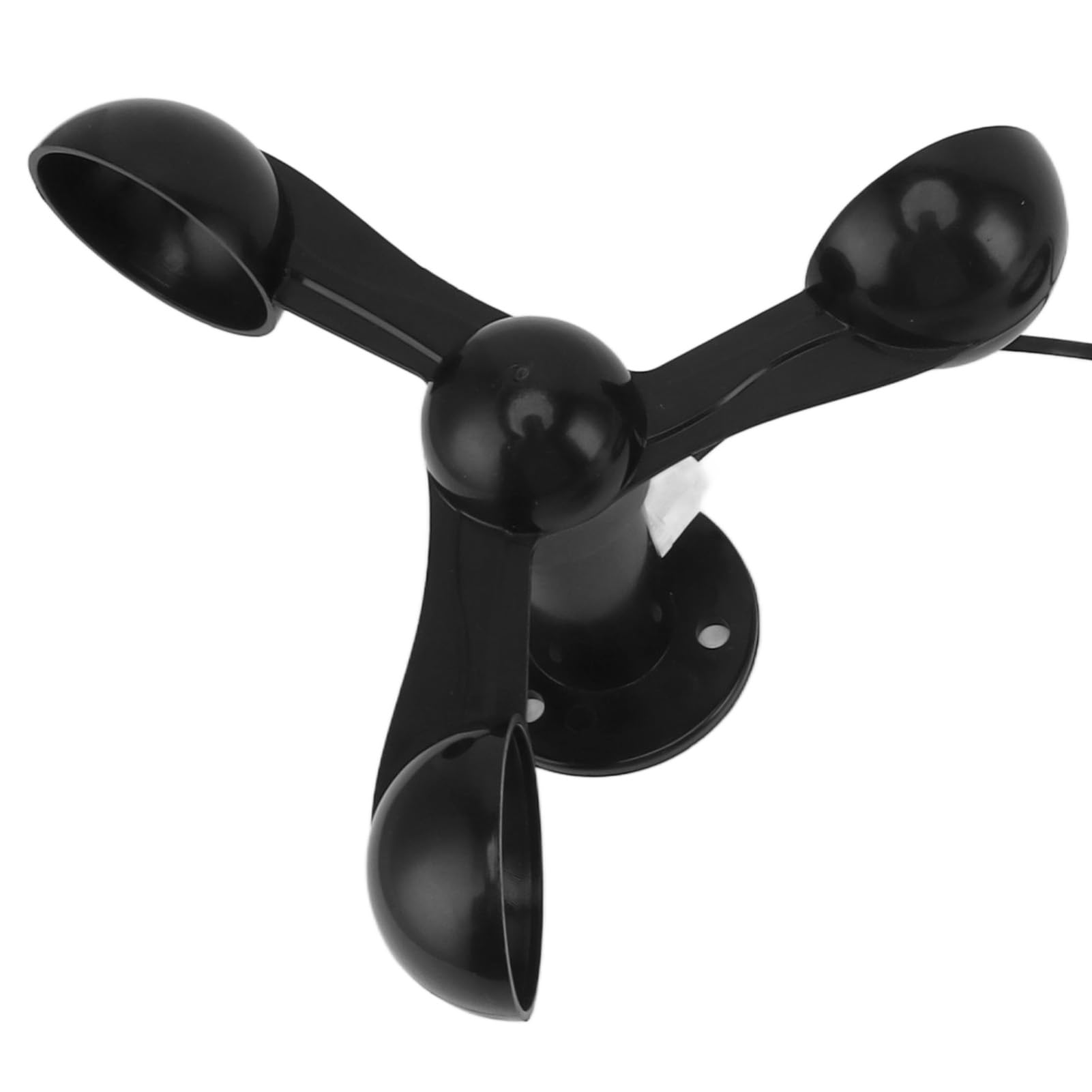 Anémomètre de Grue de Tour 3 Tassemètre de Vitesse du Vent avec Alarme 360° USB 5V Haute Précision 2-12 Niveaux Réglable