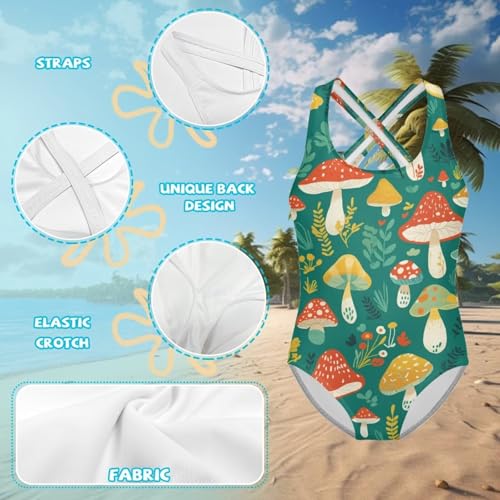 Girls One Piece Swimsuit Size 5-14 Kids Bathing Suit3