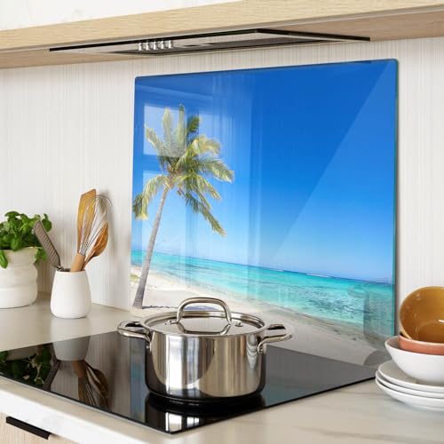 Planche à découper grand format décor de plage pour cuisine moderne - 3