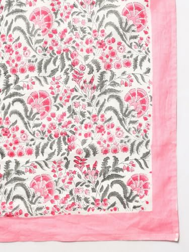Image of Ravaiyaa - Attitude is everything Sanganer Hand Block Printed Scarves Pure Cotton Scarf Square Hijab Dupatta 40 inch X 40 inch Inch
