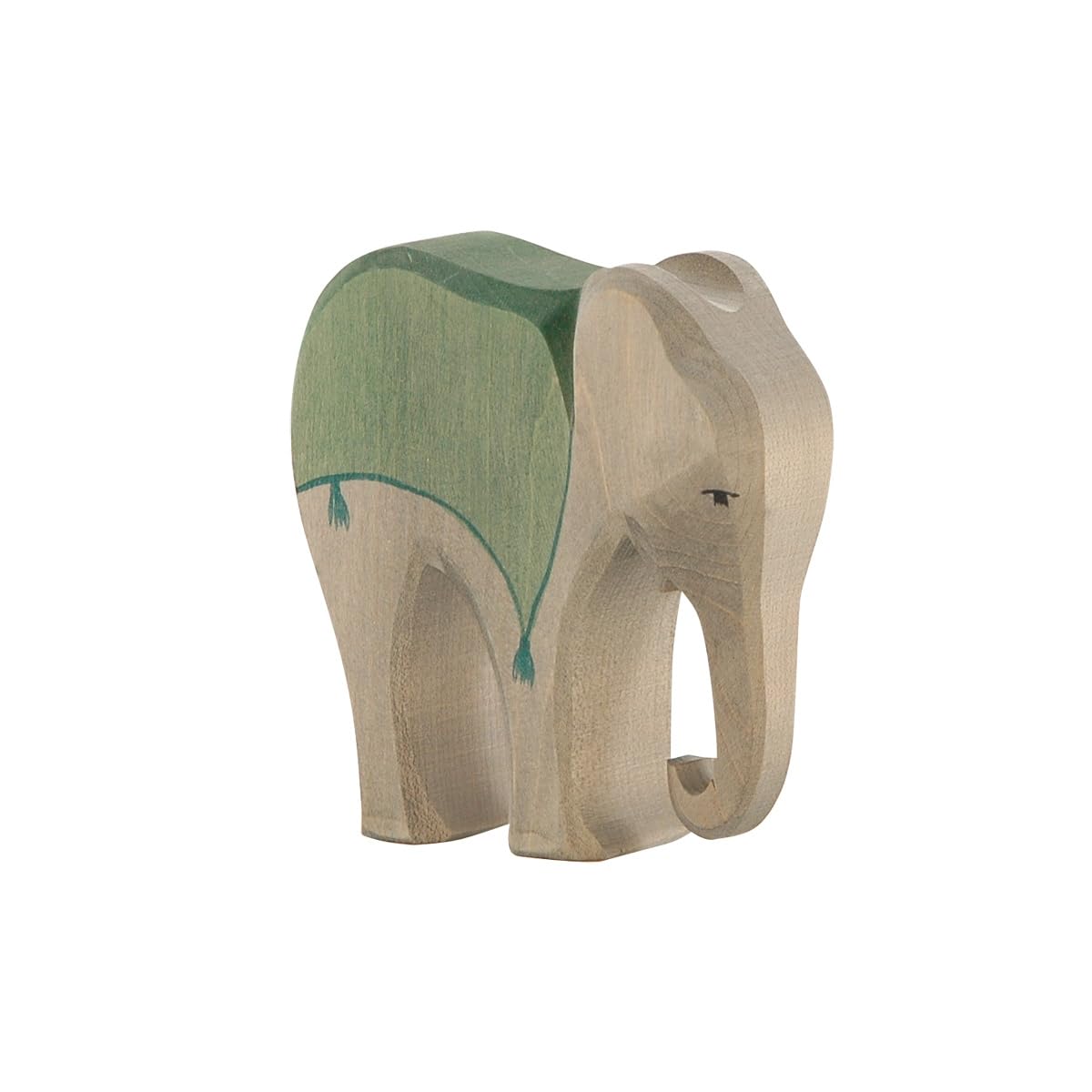 Éléphant avec selle Ostheimer jouet bois Waldorf miniature