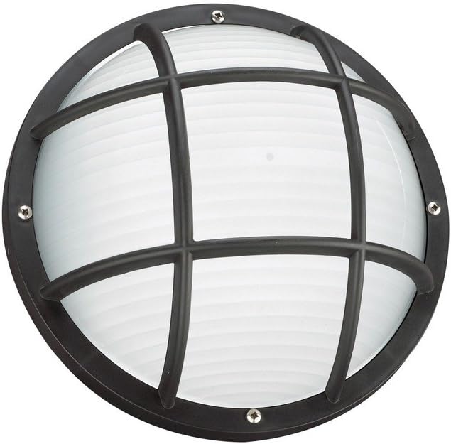 Generation Lighting 89807EN3-12 One Light Outdoor Wall/Ceiling Mount, Black