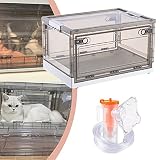 Caja nebulizadora: esta es una cómoda caja nebulizadora para mascotas, que incluye caja de atomización * 1, máscara de atomización * 1. Siga las instrucciones de su veterinario para la nebulización.