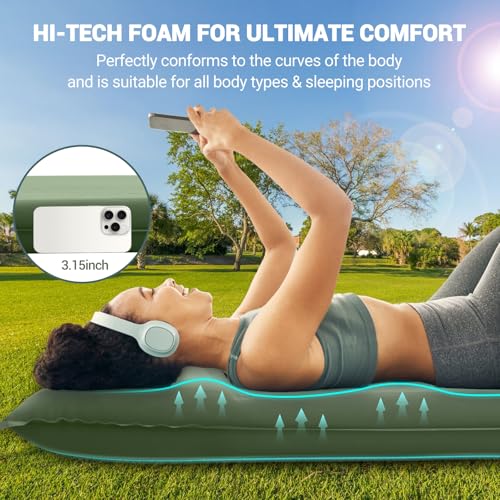 Elegear Self Inflating Sleeping Pad with Electric Pump Memory Foam 3.15" by Elegear - Image 5