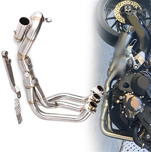 Tuyau d'échappement MT09 en acier inox durable collecteur moto FZ-09 finition D