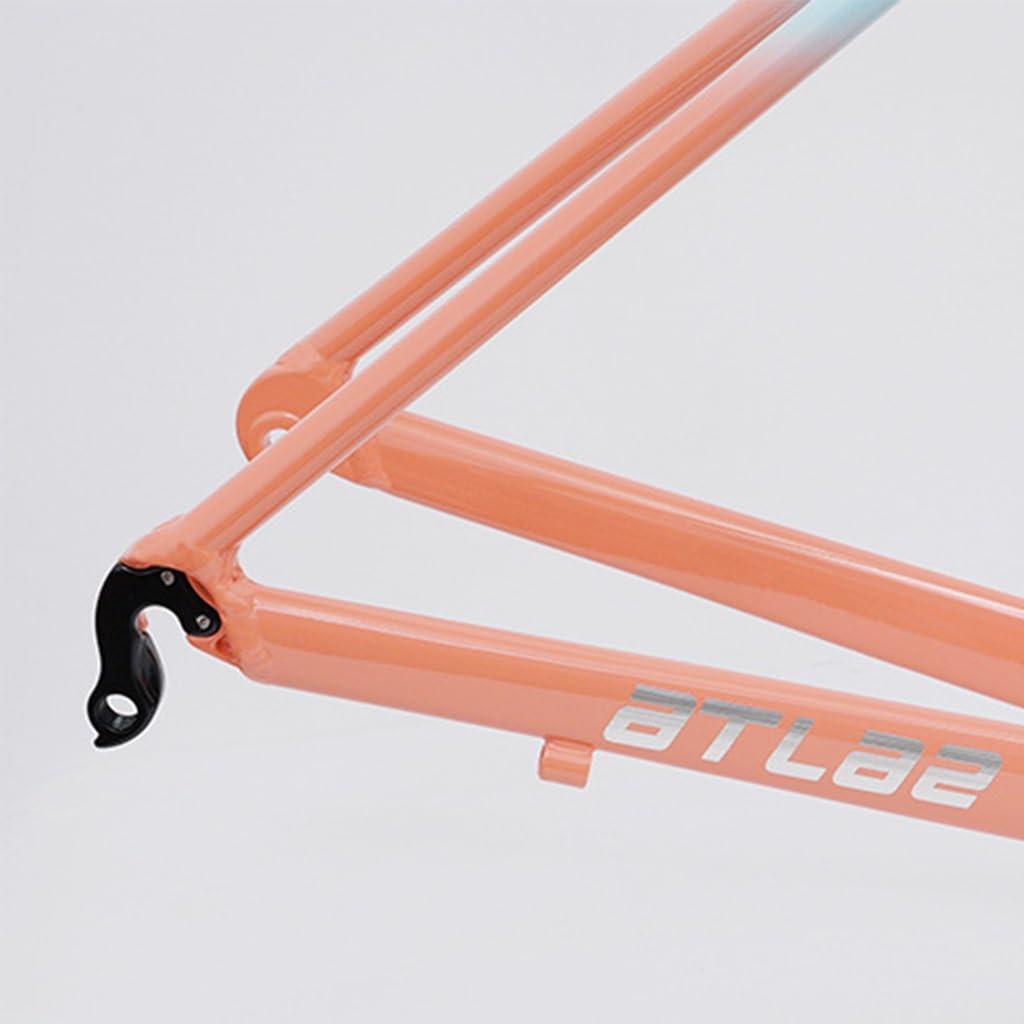 44CM 47CM 50CM 52CM Road Bike Frameset 700C Aluminum Alloy Quick Release Frame 100/130mm C Brake BSA BB68 Carbon Fiber Tapered Fork(Black Red,47cm)