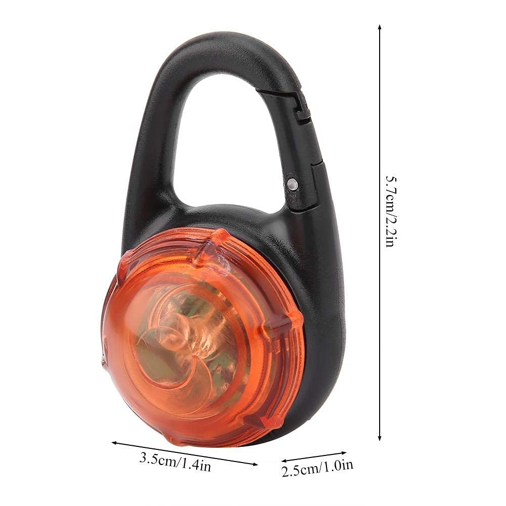 Pssopp Perros Linterna Luz LED Linterna Llaveros Clips de luz de Advertencia Luz Intermitente LED Colgante de Seguridad para Perros para Acampar Senderismo Caminar(Naranja)