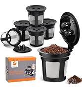5 Pack Reusable K Cups Coffee Pods Compatible with Ninja Coffee Maker, Refillable Coffee Pods, Re...