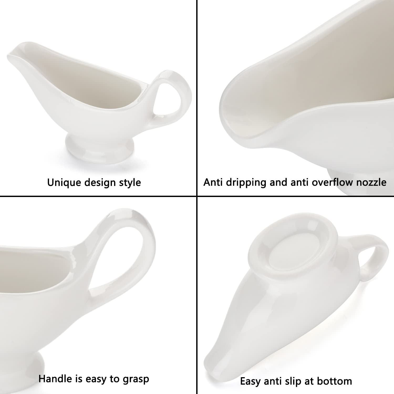 Ceramic Gravy Boat Sauce Boat for Salad Dressing Creamer Broth
