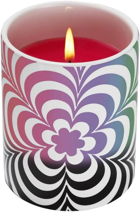 Glo Zone Color-Changing Scented Ceramic Candle, Pop Pink, 12 oz