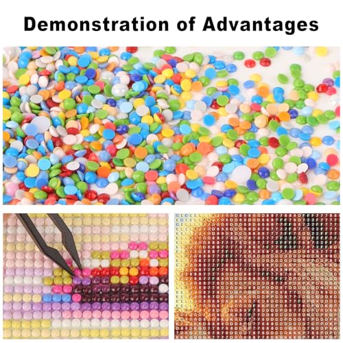 Image of Diamond Paintings Kits for Adults Beginners, Full Round Drill Diamond Arts Kits for Adults, Lion Couple Paint by Diamonds, 5D DIY Diamond Painting Dot Gem Art, for Home Wall Decor 13.8x13.8 Inch
