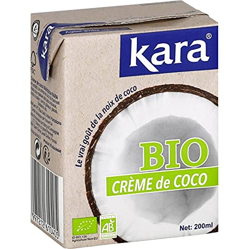 KARA - Creme De Coco Bio (Brique) 200Ml - Lot De 4