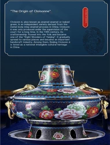 Olla china de cobre para hotpot 36 cm miniatura 7