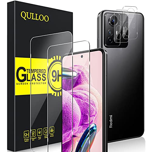 Pellicola Vetro Temperato per Redmi Note 12S 2 Pezzi Protettiva e 2 Fotocamera Durezza 10H Anti Graffio Protezione Schermo