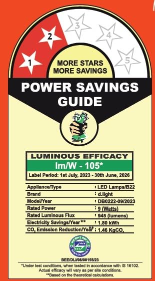 Image of D.LIGHT 9W LED Bulb Color for Home & Office |B22 LED Bulb Base | High Voltage Protection |Eco Friendly Energy Efficient | Pack of 2