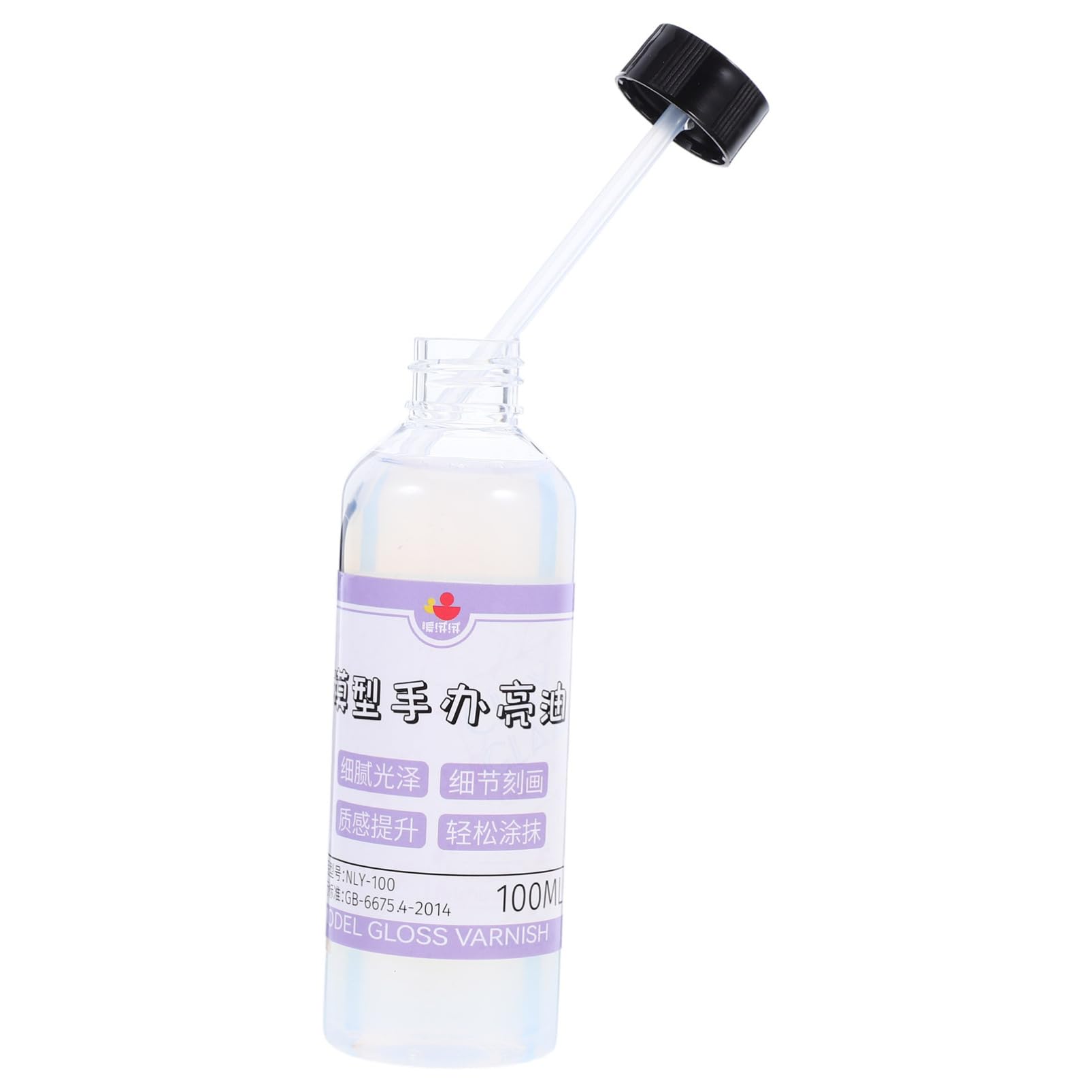 Housoutil Clay Glaze for Air Dry Clay 100ml Varnish Brush Model Figure Polish Pottery Carving Tools Anti-Crack Waterproof Finish