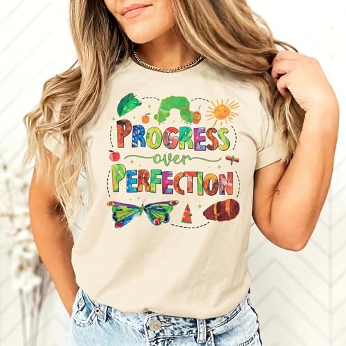 Image of Teacher Shirts Women Teach Print Graphic Tees Kindergarten Elementary Teaching Life Shirts Back to School Tees Tops