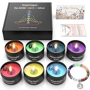 Chakra-Candles-with-Premium-Crystal-and-Healing-Stones-Luxury-Meditation-Scented-Candles-Gift-Set-for-Women-Stress-Relief-Spiritual-Decor-Healing-Candles-for-Yoga-Aromatherapy