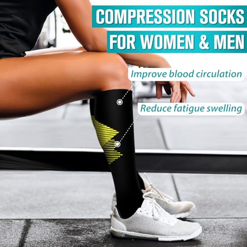 Image of Copper Compression Socks for Women & Men (6 pairs) - Best Support for Nurses, Running, Hiking, Recovery