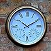 Produktbild Gartenuhr Wetterfest Outdoor, 15 Zoll Vintage Römische Ziffern Wanduhren Aussen Mit Thermometer-Hygrometer Stille Quarzuhr Wanduhr Outdoor Uhr Dekorative Wanduhr Indoor Outdoor Dekoration