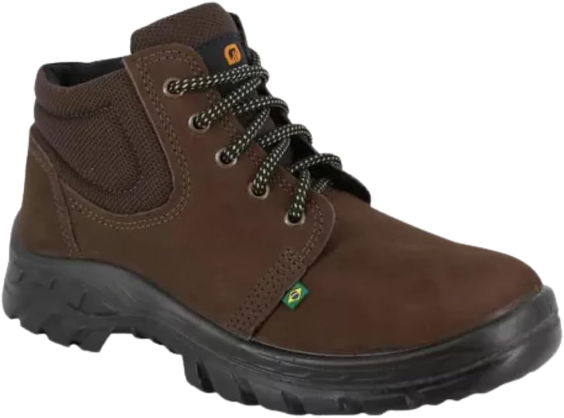 Botina de Segurança, Modelo Coturno Nobuck – 139 Café