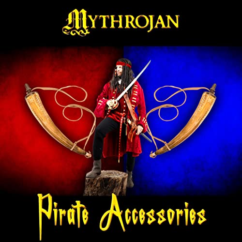 Mythrojan Hand Carved Powder Horn With Leather Strap For Civil War Re-Enactment Black Powder - Mountain Man Reenactment - Beige Color #TOP4