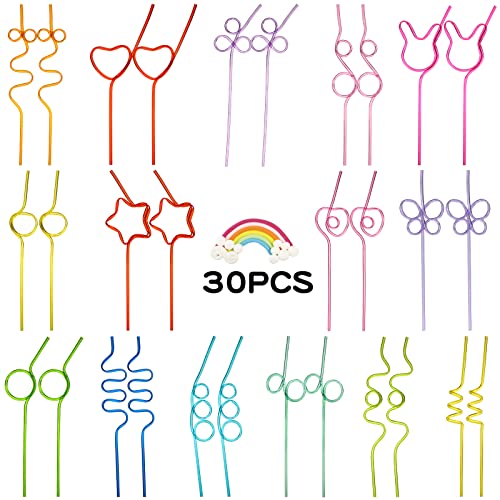 Tomnk 30 pcs pitillos variados colores divertidos reutilizables miniatura 3