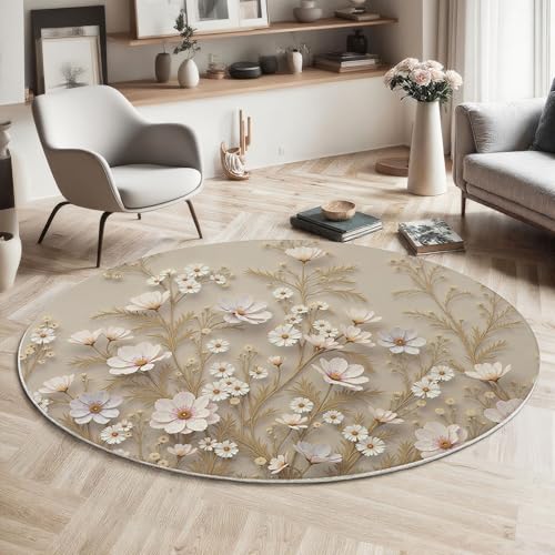 Tapis de salon à poils courts romantique pour créer un coin de jeu doux et chaleureux