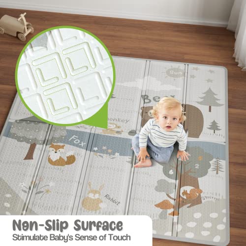 Image of Fodoss Baby Play Mat, 59x59inch Play Mat, 0.4 in Thick Waterproof Playmat