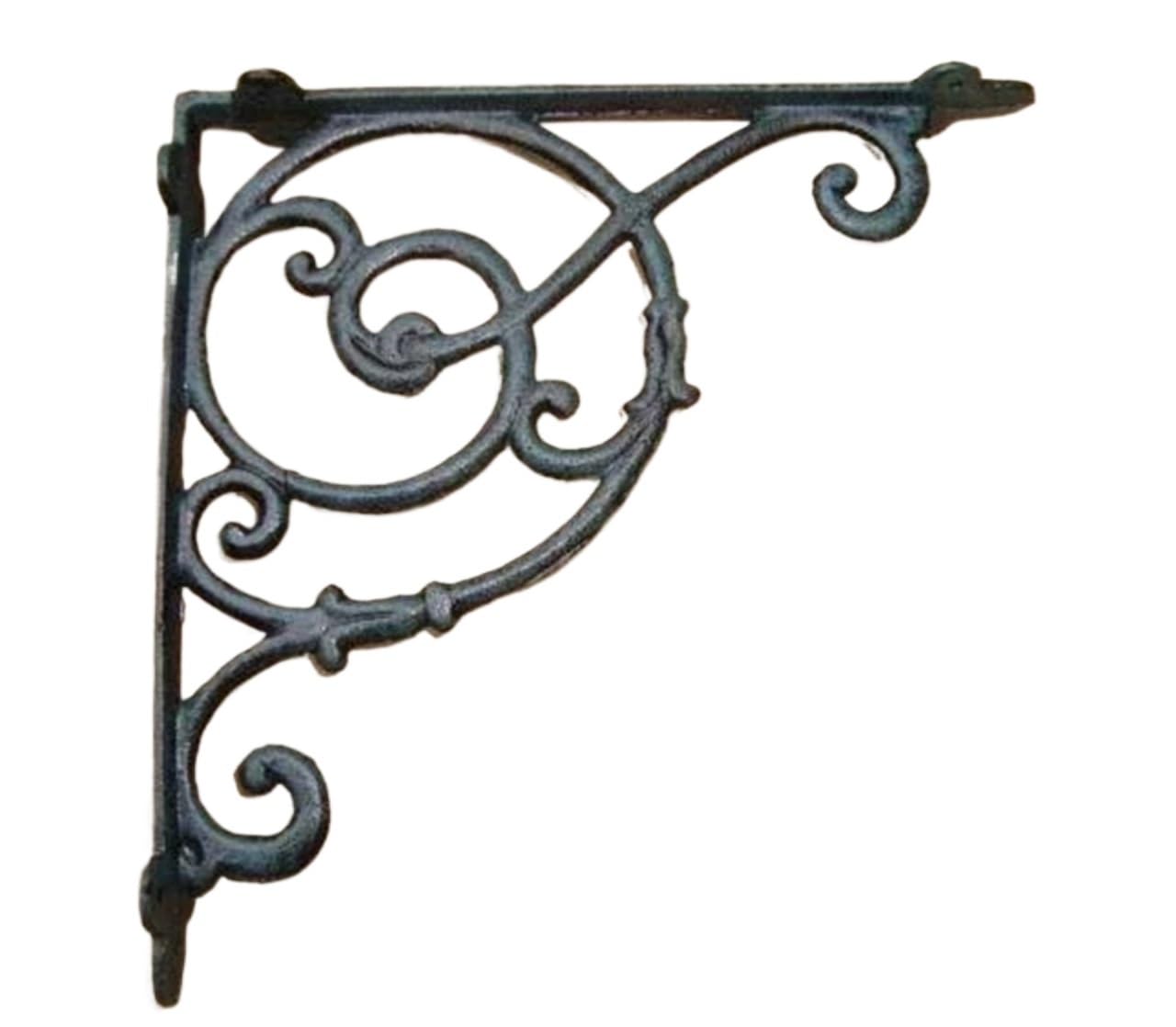 2pcs Cast Iron Angle Support Rack for Floating Shelves