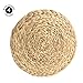 Koyal Wholesale Natural Water Hyacinth Placemats, Set of 4, 13.5 inch Round Mat Weave Charger Plates, Tropical Wedding