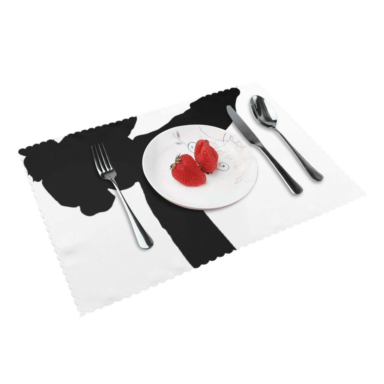 Karate Printed Placemats Set of 4 PCS Washable Placemat for Kitchen Table Heat-resistant Table Mats 45x30 CM