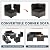 VONZOY 7 Piece Patio Furniture Set with Fire Pit Table, Outdoor Sectional Conversation Sets Black Wicker Rattan Sofa with Coffee Table for Patio Garden Backyard, 4'' Thickened Cushion Black