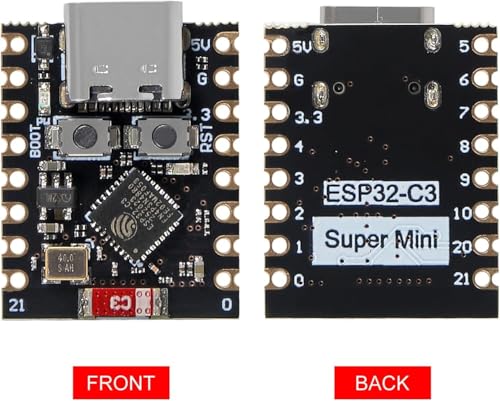 Image of ESP32 C3 Mini Development Board - WiFi & Bluetooth 5.0, 160MHz RISC-V Processor, Ideal for IoT Projects and Arduino Compatibility