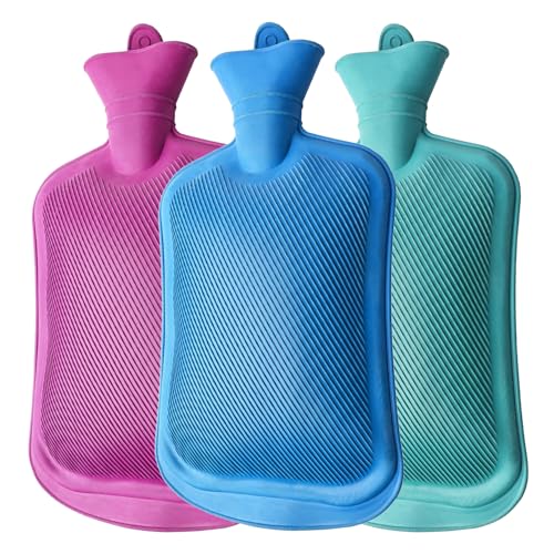 Image of Dr. Tech 2L Rubber Hot Water Bag for Pain Relief Rubber Heating Bag for Period Cramps | Leak-Proof Design with Washer & Fishtail Inlet | Reusable Warm Heat Pack for Back, Neck, Joint Pain & Injuries