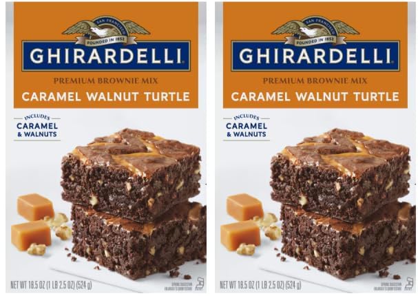 Generic (Pack Of 2 Boxes) Caramel Walnut Turtle Brownie Mix, 18.5 oz