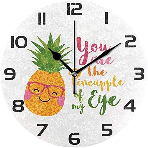 Zseeda Vous Etes L Ananas De Mon Oeil Citation Horloge Arabe Type Horloge Acrylique Peint Silencieux Non Ticking Horloge Murale Ronde Maison Art Chambre Decor Amazon Fr Cuisine Et Maison