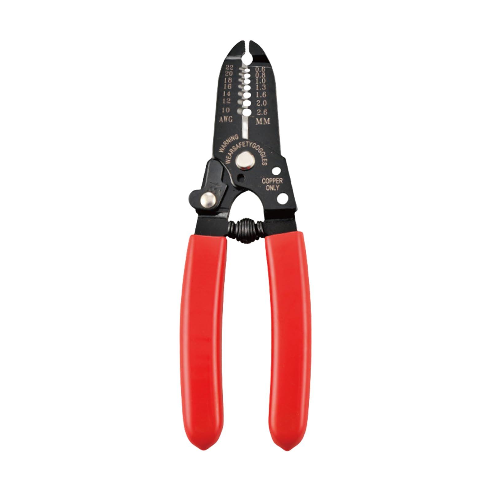 Pffiocix Red Wire Stripper Pliers Carbon Steel Cable Crimping Hand Tool Cutter Ergonomic Handle Precision Wire Stripper For Professional And Projects