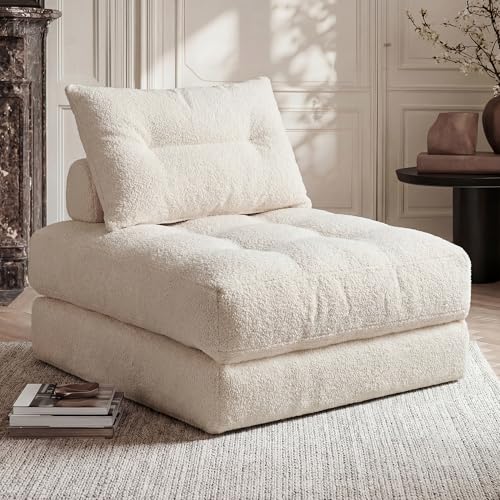 MONVANE Teddy Velvet Folding Sofa Bed
