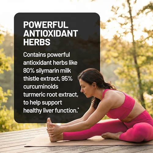 NatureWise Liver Balance Detox Supplement - Triple Repair Formula with Milk Thistle, Dandelion, Turmeric, Artichoke, Reishi Mushroom & Kudzu, Vegan - 60 Capsules[30-Day Supply] - image 4