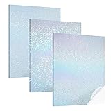 Wehhbtye 24 Sheets Transparent Holographic Overlay Lamination Vinyl Sticker Paper-A4(8.27'x11.7')...