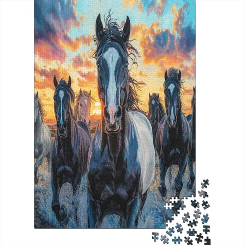 Puzzle de caballo 1000 piezas rompecabezas difícil para adultos de 70x50 cm 2