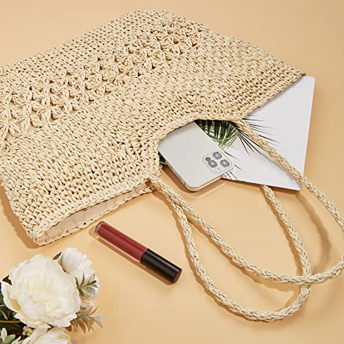 Bolso Tote de Playa y Vacaciones en Paja para Mujer miniatura 5