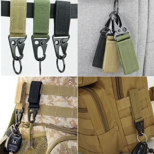 6-Piece Tactical Nylon Webbing Buckle Carabiner Molle Belt Clip Key Buckle, Suitable for Outdoor Sports(Black) - Image 7