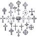 25 pcs Celtic Crosses Charms Assorted Pendants Jewelry Findings for Bracelets, Dangle Earrings, Necklace Jewelry Making
