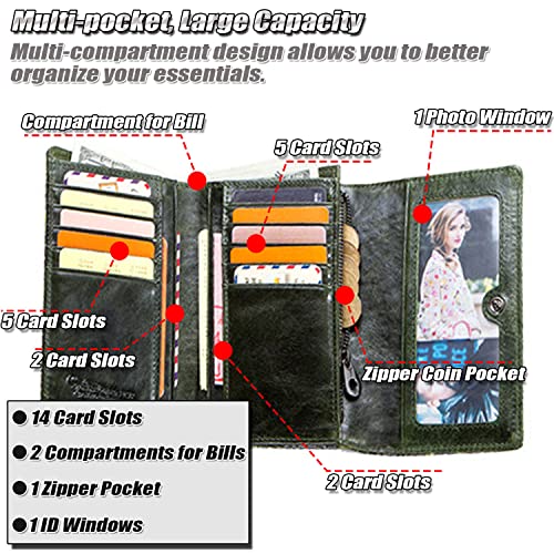 Ladies Stylish Wallet with Snake Print, Genuine Leather Fashion Purse for Women, RFID Blocking Credit Card Holder4