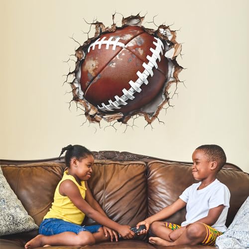 Vinilo decorativo 3D fútbol 24x24 pulg adhesivo para pared miniatura 6