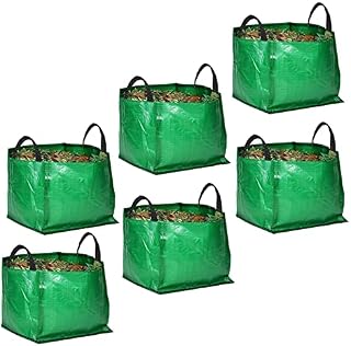 SPARES2GO Large Extra Strong Garden Waste Rubbish Bag Sack (120 Litre, Pack of 6)