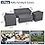 Outdoor Furniture Cover Waterproof, STARTWO 4 Piece Patio Furniture Covers Set, Heavy Duty Lawn Patio Covers for 1xSofa Cover, 2xChair Covers, 1xCoffee Table Cover with Windproof Buckle Strap, Grey