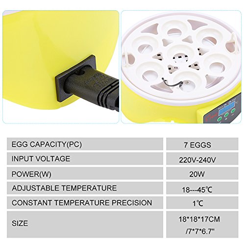 Gootop Inkubator für Brutmaschine, digitale Anzeige, automatische Steuerung für Eier, Geflügel und Vögel, Huhn, Ente… – Bild 4